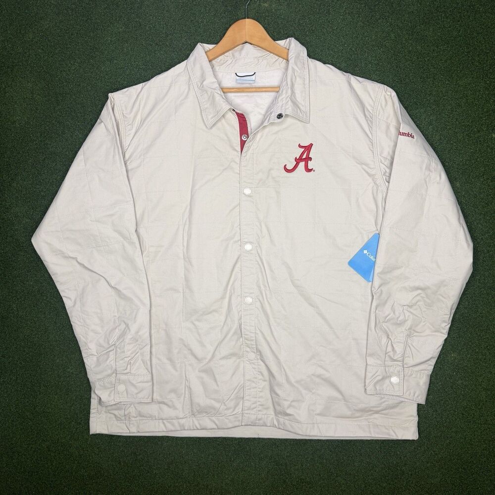 Sz XXL Columbia Alabama Crimson Tide Dark Stone Campus Roam Quilted Jacket Men's